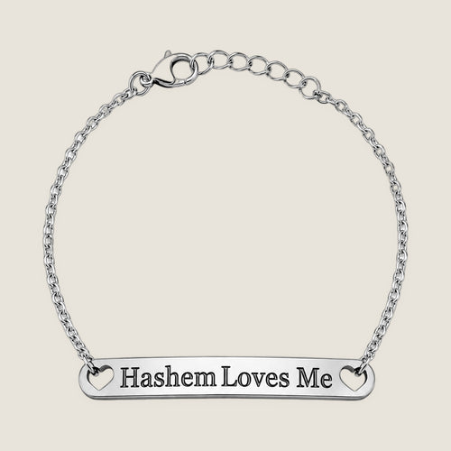 The Bar Bracelet in Silver Noir — Hashem Loves Me jewelry