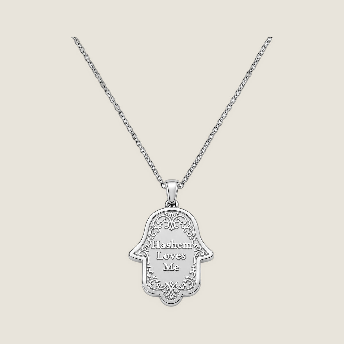 The Hamsa Pendant in Silver — Hashem Loves Me jewelry