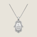 The Hamsa Pendant · Hebrew in Silver — Hashem Loves Me jewelry