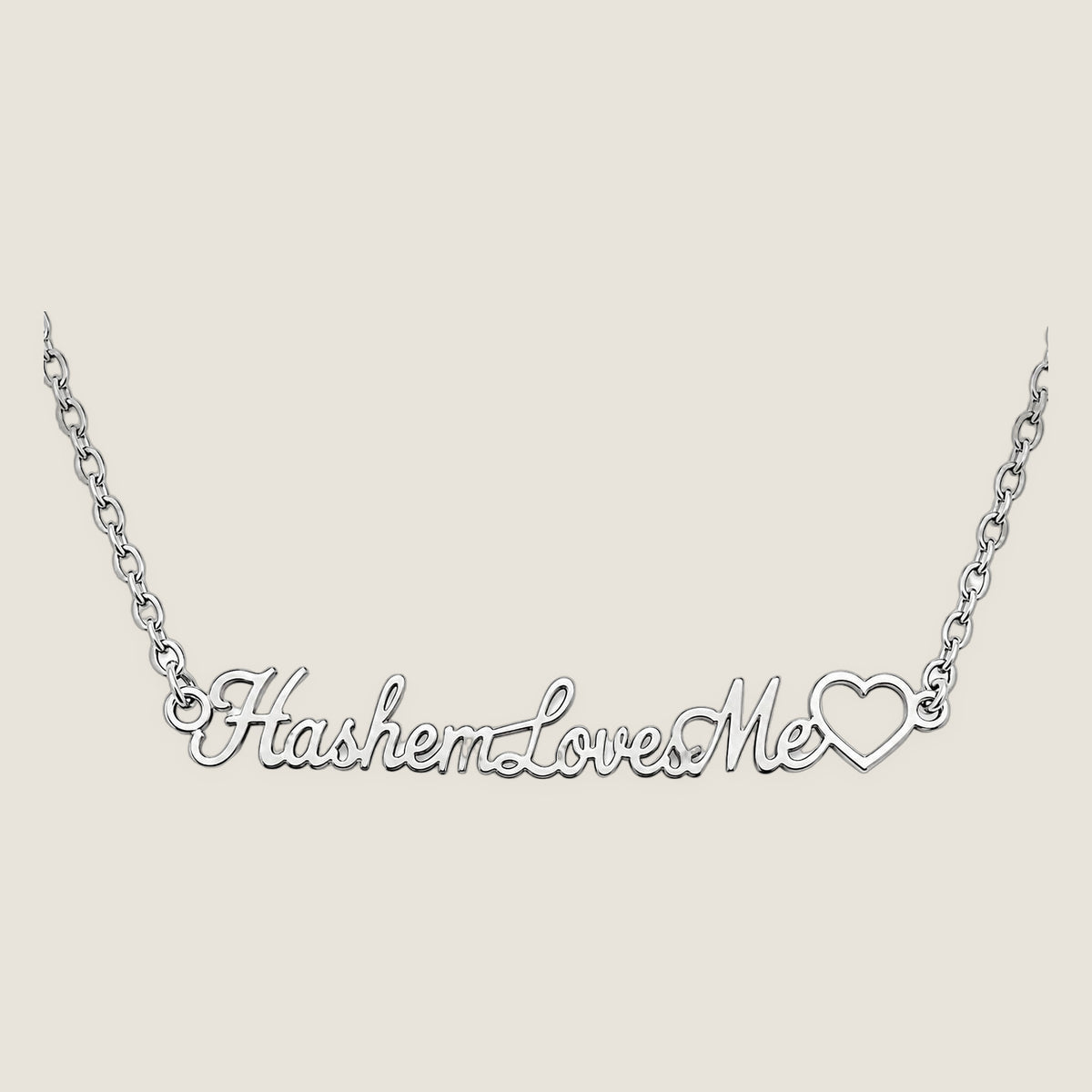 The Script Bracelet in Silver — Hashem Loves Me jewelry