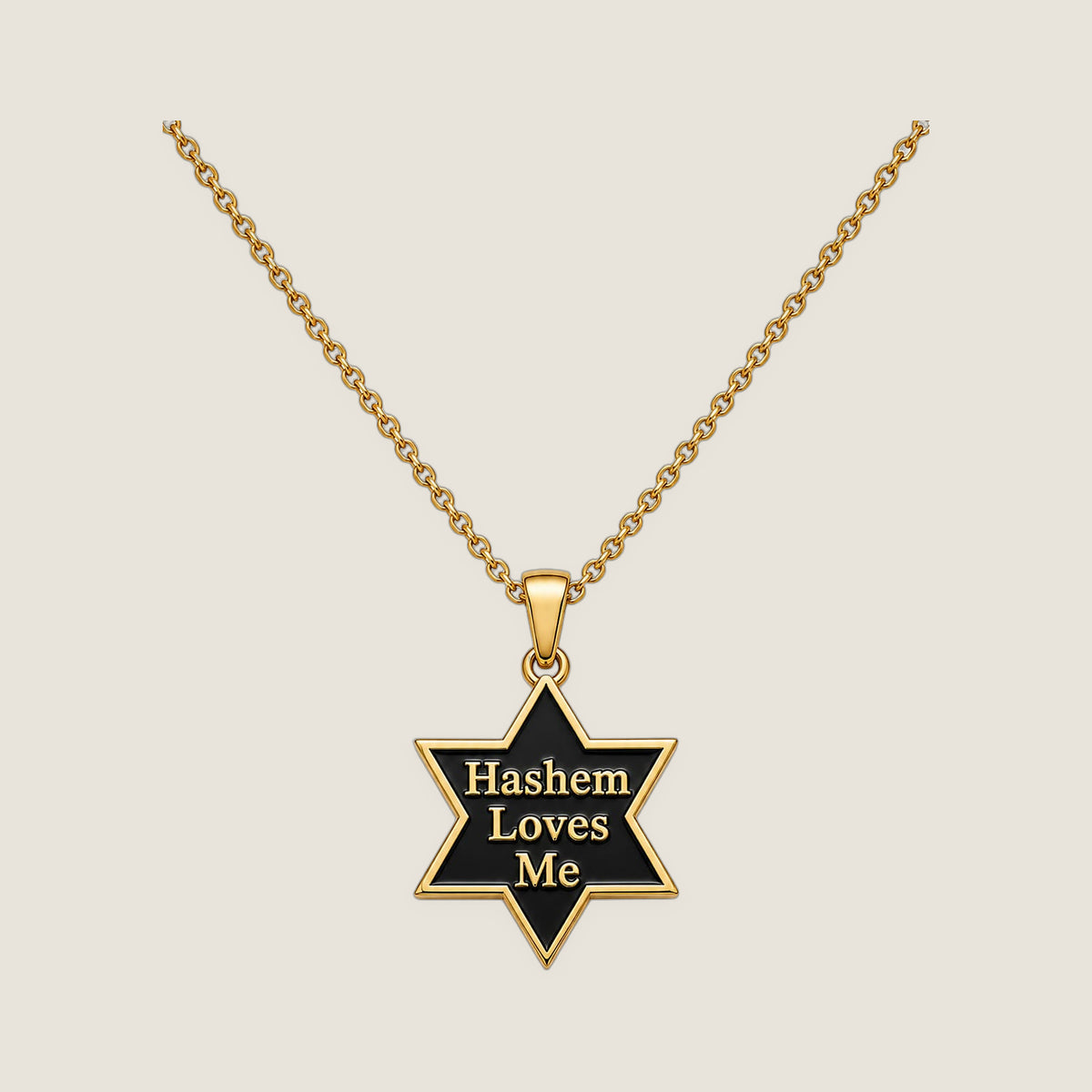 The Star Pendant in Gold Noir — Hashem Loves Me jewelry