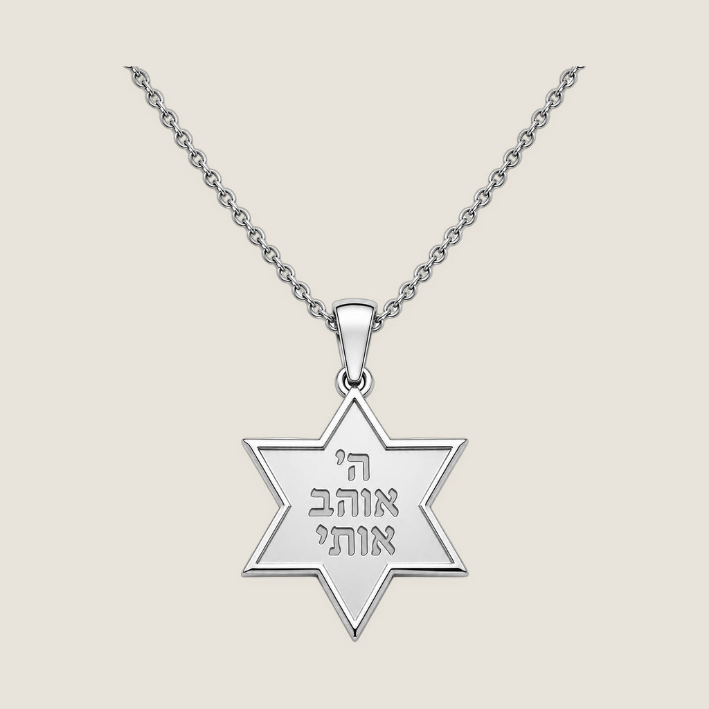 The Star Pendant · Hebrew in Silver — Hashem Loves Me jewelry