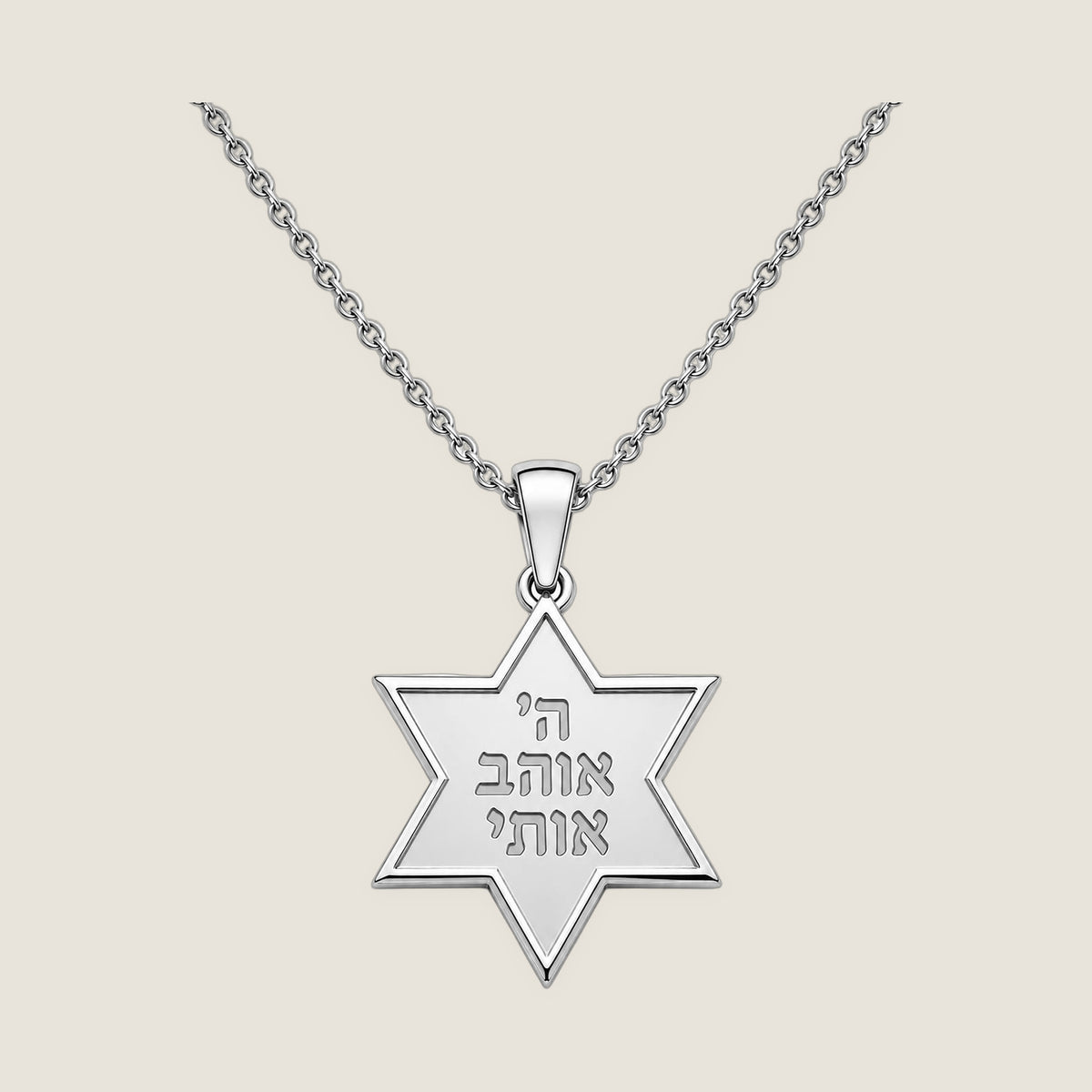 The Star Pendant · Hebrew in Silver — Hashem Loves Me jewelry